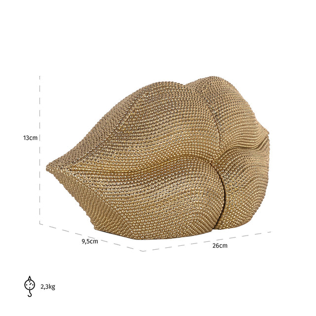 Boekenstandaard Kiss goud (Gold) van Richmond Interiors – Luxe comfort op maat van PureWonen. Vraag naar de beste prijs.