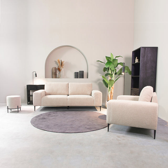 LABEL51 Bank Ferraro - Zand - Boucle - 3-Zits van LABEL51 – Luxe comfort op maat van PureWonen. Vraag naar de beste prijs.