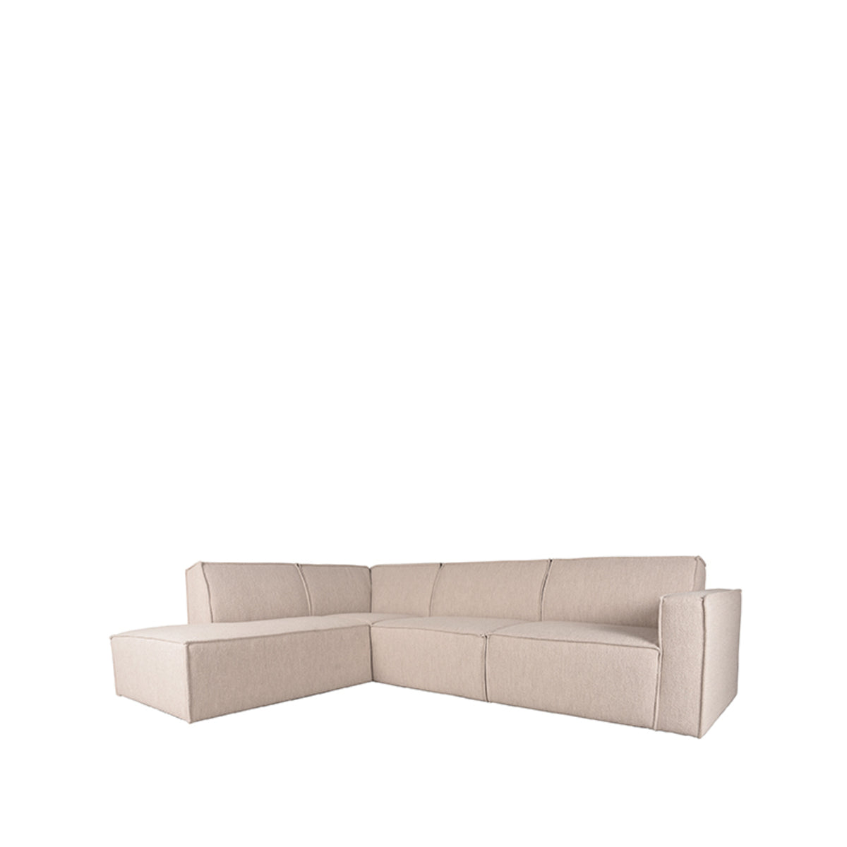 LABEL51 Hoekbank Kay - Naturel - Boucle - Links van LABEL51 – Luxe comfort op maat van PureWonen. Vraag naar de beste prijs.
