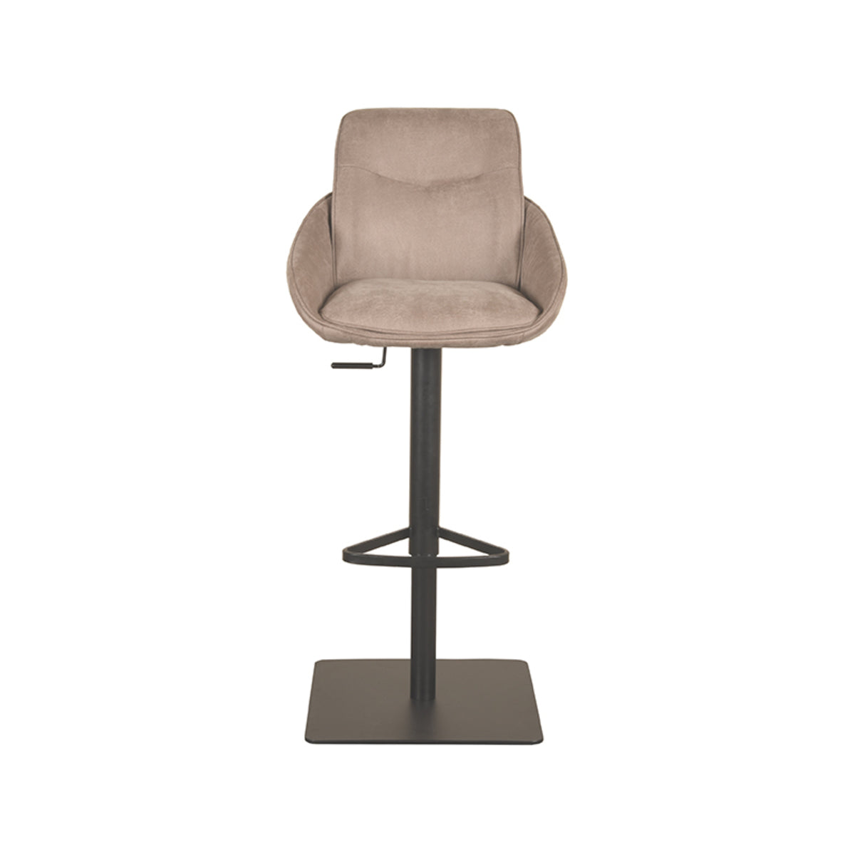 LABEL51 Barkruk Beauty - Taupe - Micro Suede - Gaslift van LABEL51 – Luxe comfort op maat van PureWonen. Vraag naar de beste prijs.