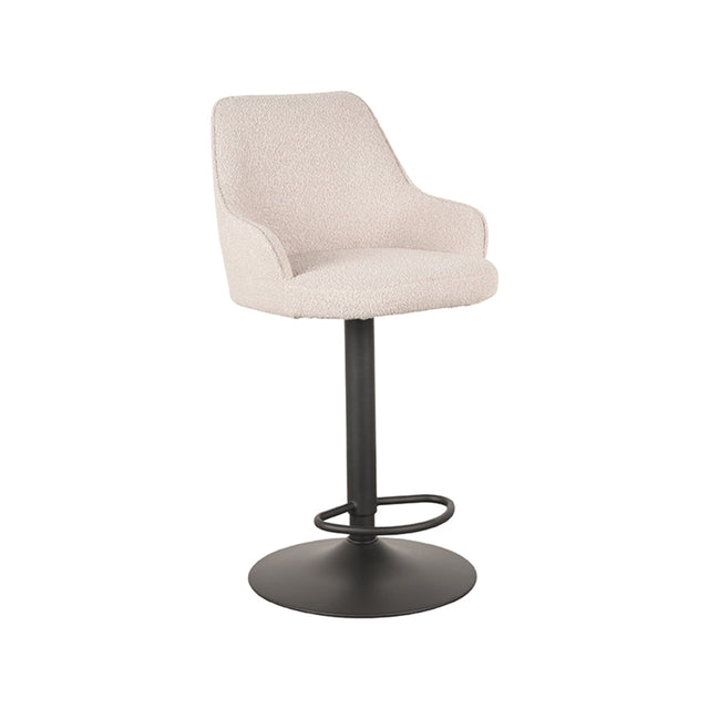 LABEL51 Barkruk Fender - Naturel - Boucle - Gaslift van LABEL51 – Luxe comfort op maat van PureWonen. Vraag naar de beste prijs.