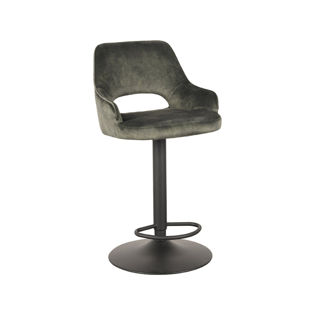 LABEL51 Barkruk Fer - Hunter - Velours - Gaslift van LABEL51 – Luxe comfort op maat van PureWonen. Vraag naar de beste prijs.