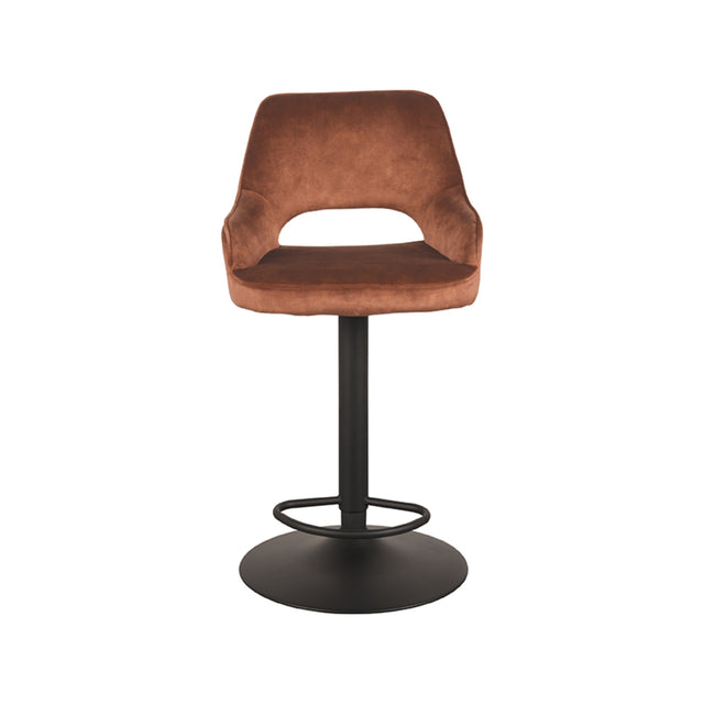 LABEL51 Barkruk Fer - Rust - Velours - Gaslift van LABEL51 – Luxe comfort op maat van PureWonen. Vraag naar de beste prijs.