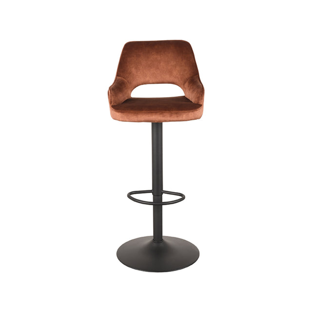 LABEL51 Barkruk Fer - Rust - Velours - Gaslift van LABEL51 – Luxe comfort op maat van PureWonen. Vraag naar de beste prijs.