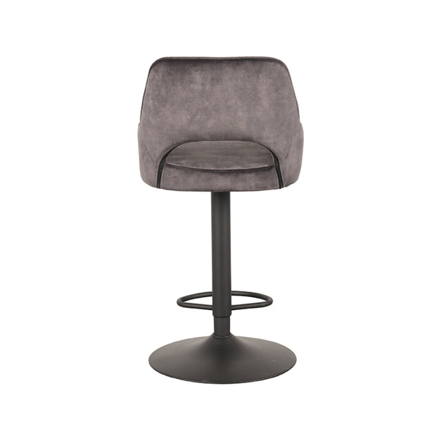 LABEL51 Barkruk Fer - Antraciet - Velours - Gaslift van LABEL51 - laagste prijs offerte van PureWonen