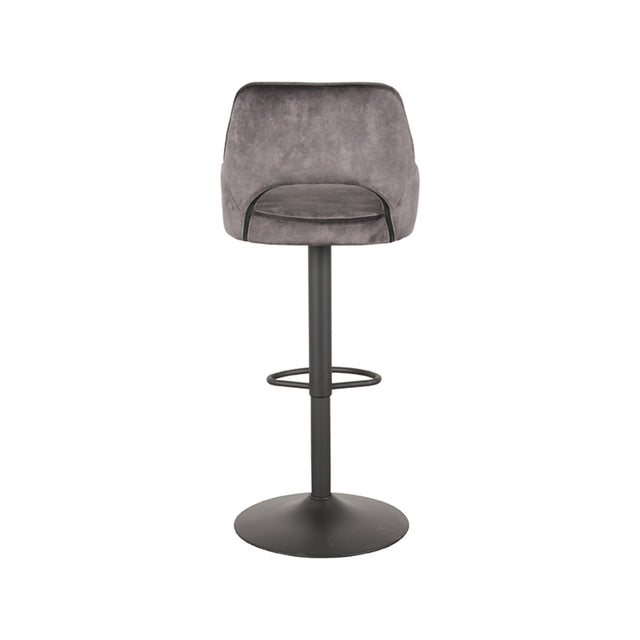 LABEL51 Barkruk Fer - Antraciet - Velours - Gaslift van LABEL51 - laagste prijs offerte van PureWonen