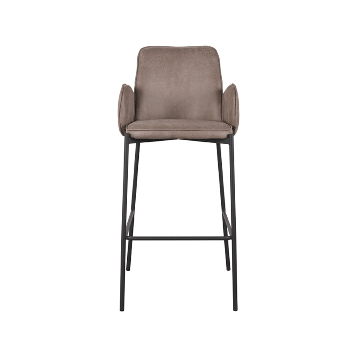 LABEL51 Barkruk Joni - Taupe - Microfiber - Zithoogte 78 van LABEL51 - laagste prijs offerte van PureWonen