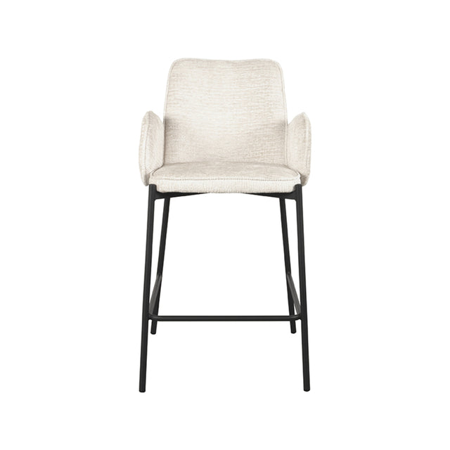 LABEL51 Barkruk Joni - Crème - Elegance - Zithoogte 65 van LABEL51 – Luxe comfort op maat van PureWonen. Vraag naar de beste prijs.