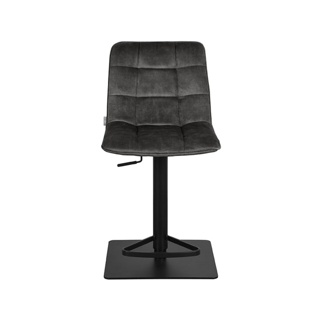 LABEL51 Barkruk Juul - Antraciet - Velours - Gaslift van LABEL51 – Luxe comfort op maat van PureWonen. Vraag naar de beste prijs.