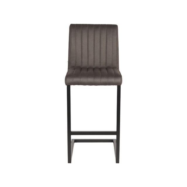 LABEL51 Barkruk Milo - Antraciet - Microfiber - Zithoogte 65 van LABEL51 – Luxe comfort op maat van PureWonen. Vraag naar de beste prijs.