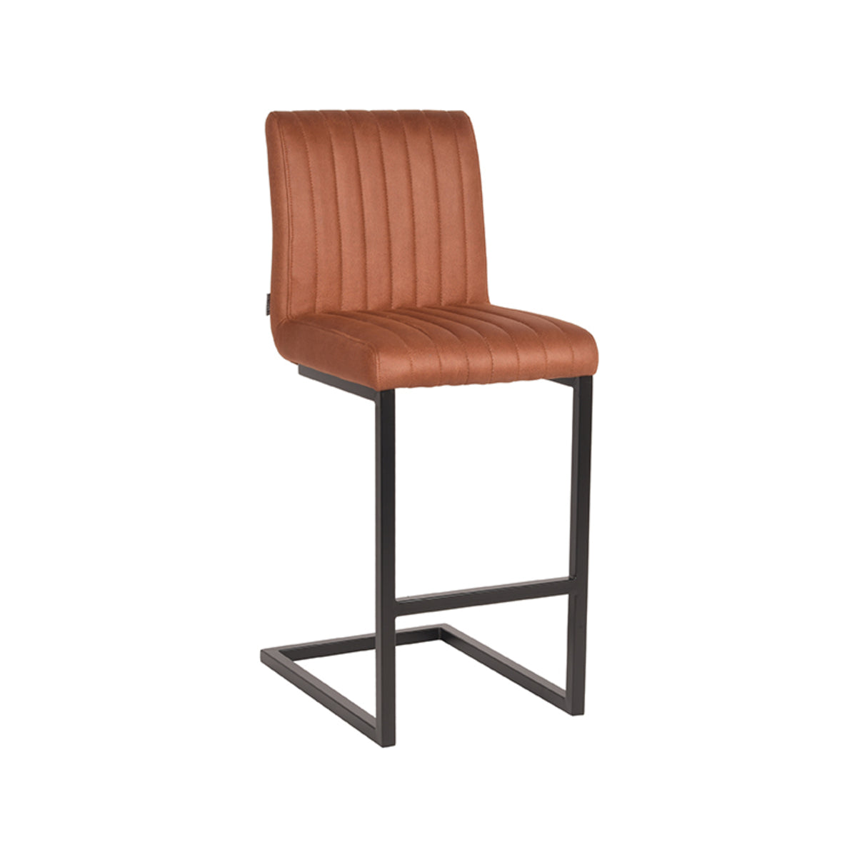 LABEL51 Barkruk Milo - Cognac - Microfiber - Zithoogte 65 van LABEL51 – Luxe comfort op maat van PureWonen. Vraag naar de beste prijs.