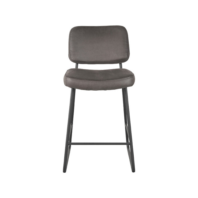 LABEL51 Barkruk Noah - Antraciet - Microfiber - Zithoogte 65 van LABEL51 - laagste prijs offerte van PureWonen