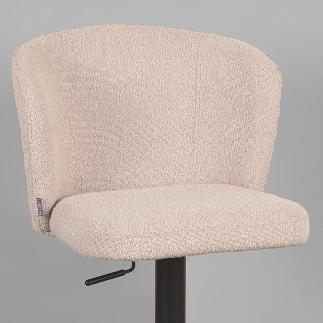 LABEL51 Barkruk Wave - Naturel - Boucle - Gaslift van LABEL51 - laagste prijs offerte van PureWonen