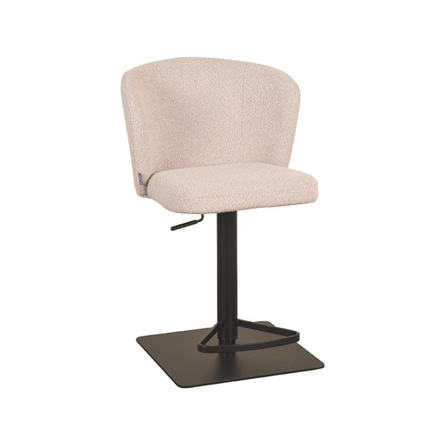 LABEL51 Barkruk Wave - Naturel - Boucle - Gaslift van LABEL51 - laagste prijs offerte van PureWonen