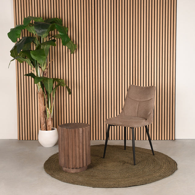 LABEL51 Bijzettafel Novan - Espresso - Mangohout - 35 cm van LABEL51 - laagste prijs offerte van PureWonen