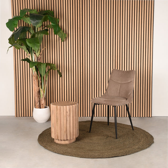 LABEL51 Bijzettafel Novan - Nature - Mangohout - 35 cm van LABEL51 - laagste prijs offerte van PureWonen