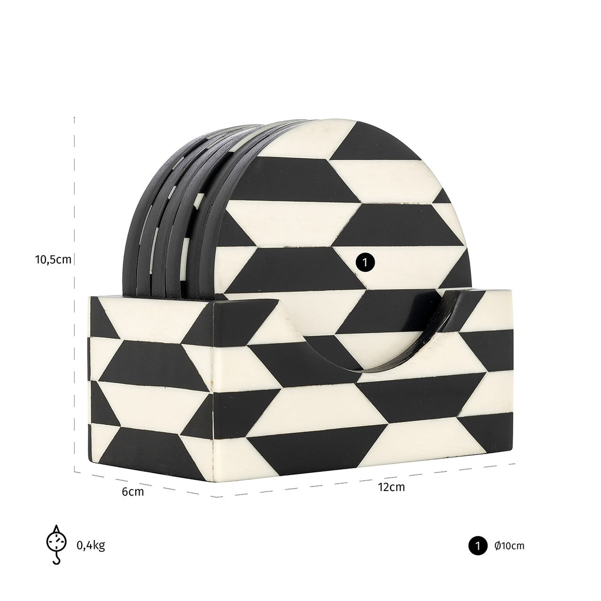 Onderzetters Jula (Black/white) van Richmond Interiors – Luxe comfort op maat van PureWonen. Vraag naar de beste prijs.