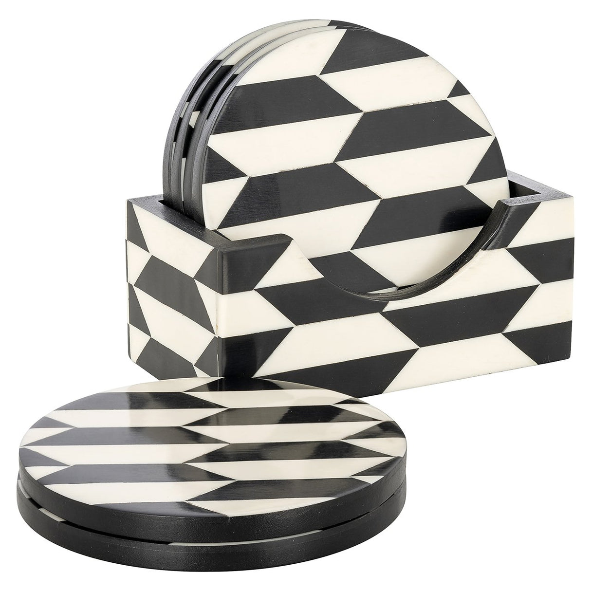 Onderzetters Jula (Black/white) van Richmond Interiors – Luxe comfort op maat van PureWonen. Vraag naar de beste prijs.