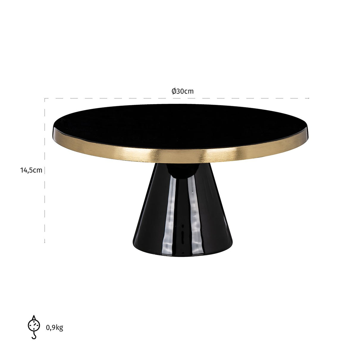Taartplateau Elena (Black/gold) van Richmond Interiors – Luxe comfort op maat van PureWonen. Vraag naar de beste prijs.