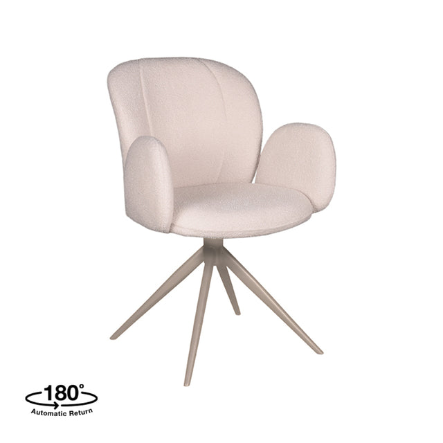 LABEL51 Eetkamerstoel Kimball - Naturel - Boucle van LABEL51 - laagste prijs offerte van PureWonen