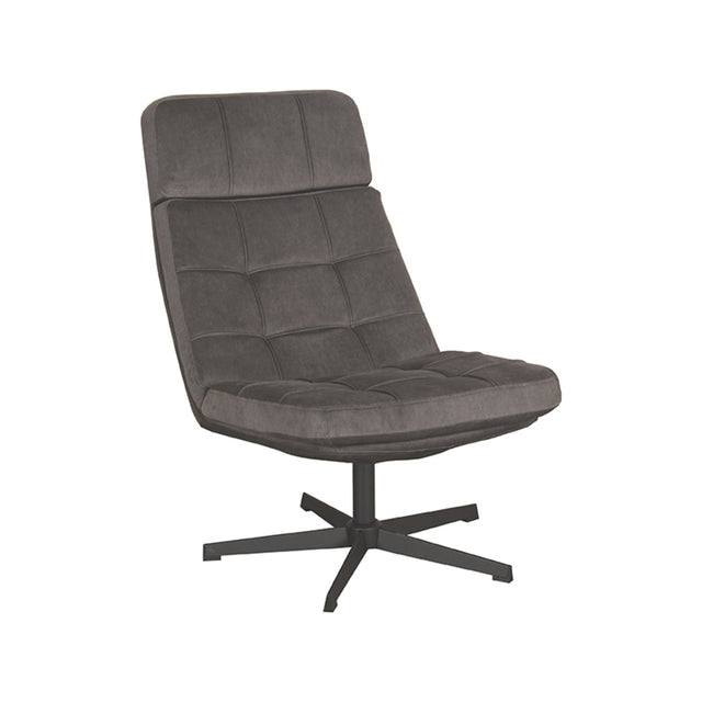 LABEL51 Fauteuil Alvar - Antraciet - Cosmo - Excl. Hocker van LABEL51 – Luxe comfort op maat van PureWonen. Vraag naar de beste prijs.