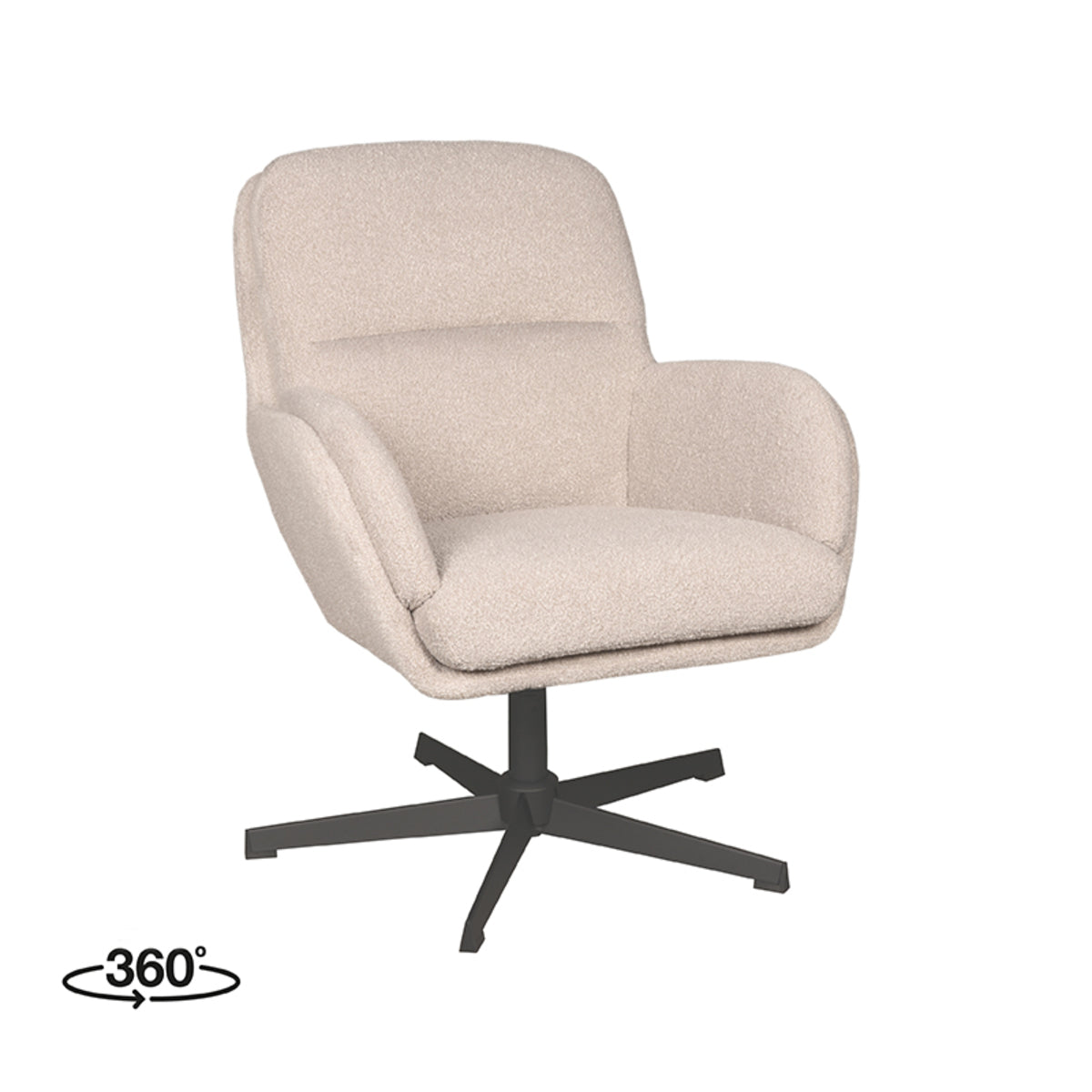 LABEL51 Fauteuil Moss - Naturel - Boucle van LABEL51 – Luxe comfort op maat van PureWonen. Vraag naar de beste prijs.