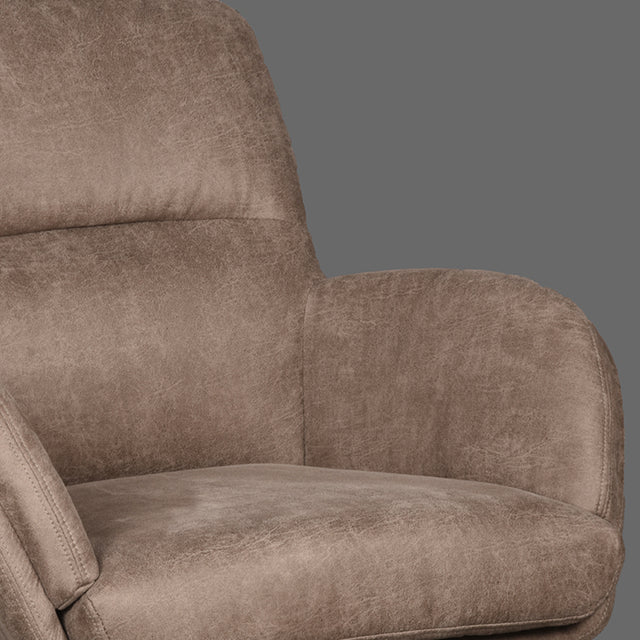LABEL51 Fauteuil Moss - Taupe - Micro Suede van LABEL51 – Luxe comfort op maat van PureWonen. Vraag naar de beste prijs.