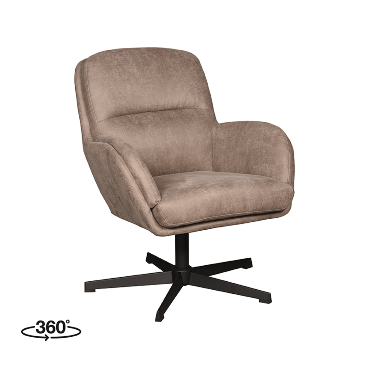 LABEL51 Fauteuil Moss - Taupe - Micro Suede van LABEL51 – Luxe comfort op maat van PureWonen. Vraag naar de beste prijs.