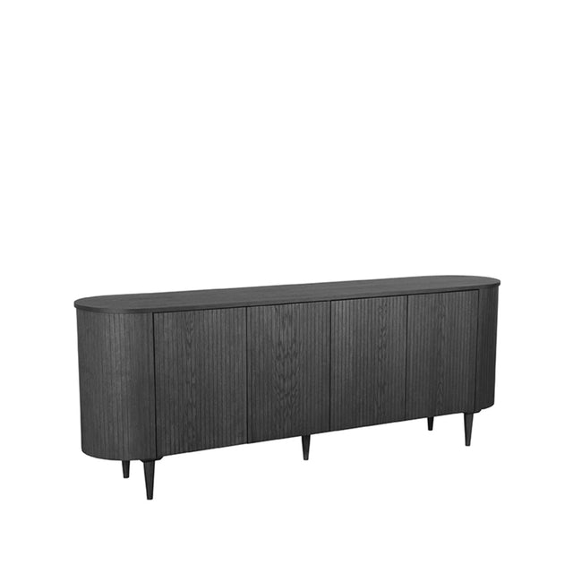 LABEL51 Dressoir Oliva - Zwart - Eiken - Dressoir 220 cm van LABEL51 – Luxe comfort op maat van PureWonen. Vraag naar de beste prijs.
