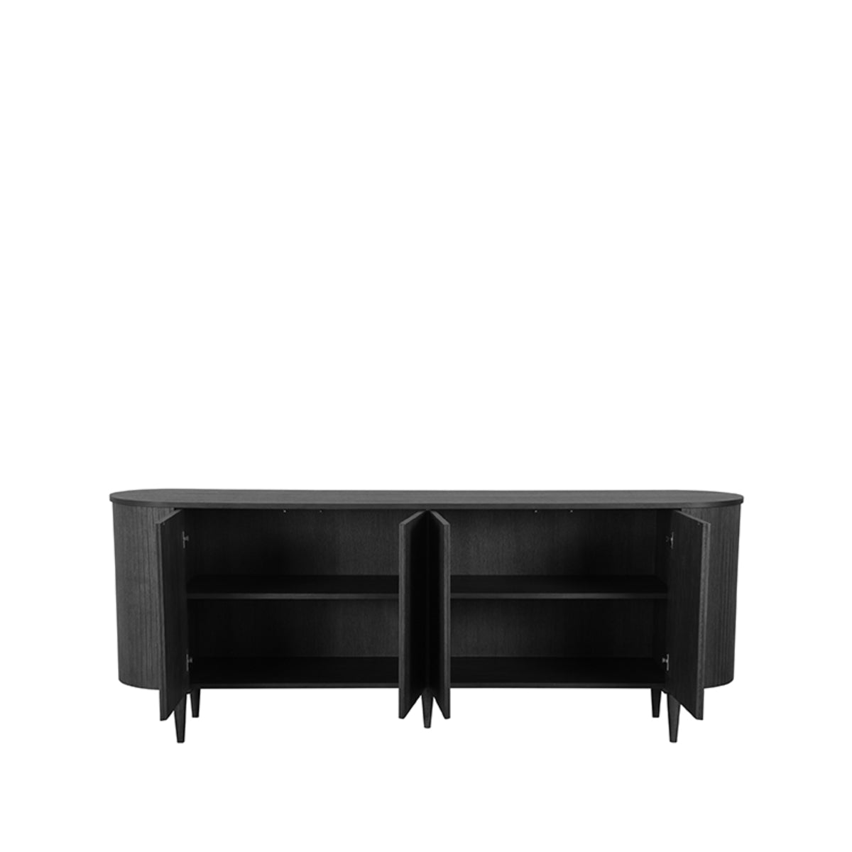 LABEL51 Dressoir Oliva - Zwart - Eiken - Dressoir 220 cm van LABEL51 – Luxe comfort op maat van PureWonen. Vraag naar de beste prijs.
