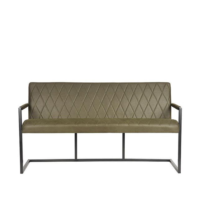 LABEL51 Eetkamerbank Denmark - Army green - Microfiber - 155 cm van LABEL51 – Luxe comfort op maat van PureWonen. Vraag naar de beste prijs.