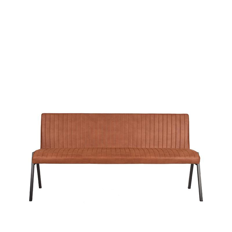 LABEL51 Eetkamerbank Matz - Cognac - Microfiber - 175 cm van LABEL51 – Luxe comfort op maat van PureWonen. Vraag naar de beste prijs.