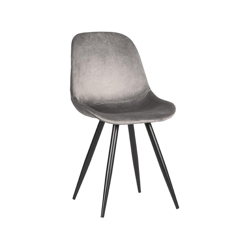 LABEL51 Eetkamerstoel Capri - Grijs - Fluweel van LABEL51 – Luxe comfort op maat van PureWonen. Vraag naar de beste prijs.