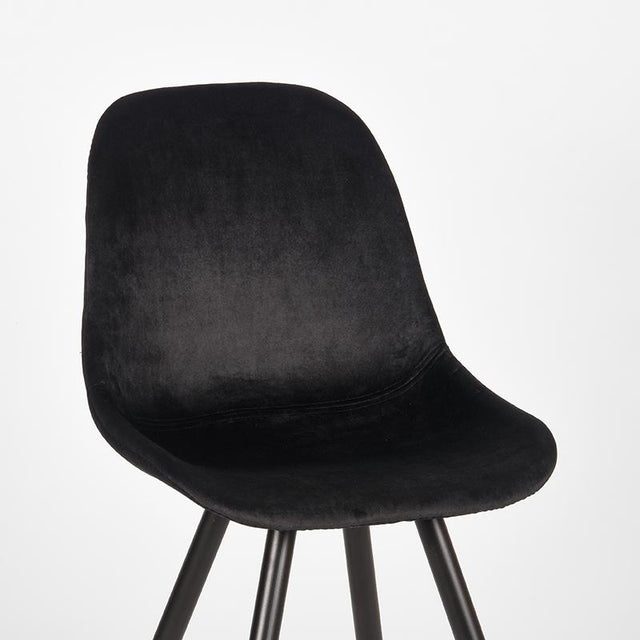 LABEL51 Eetkamerstoel Capri - Zwart - Fluweel van LABEL51 - laagste prijs offerte van PureWonen