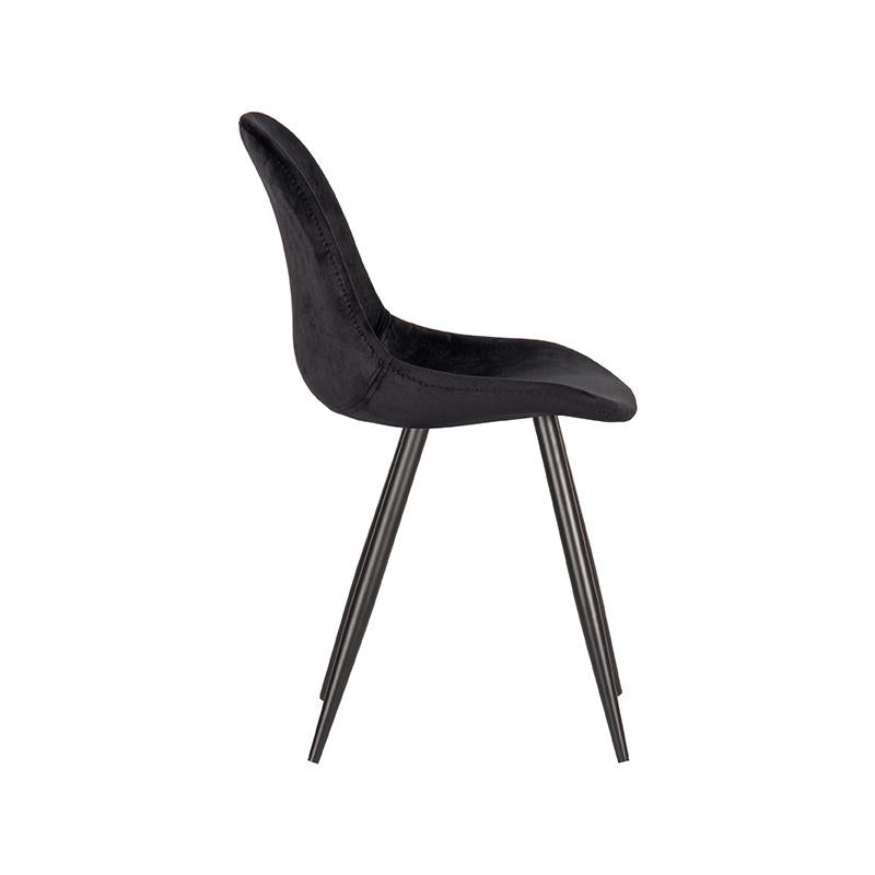 LABEL51 Eetkamerstoel Capri - Zwart - Fluweel van LABEL51 - laagste prijs offerte van PureWonen