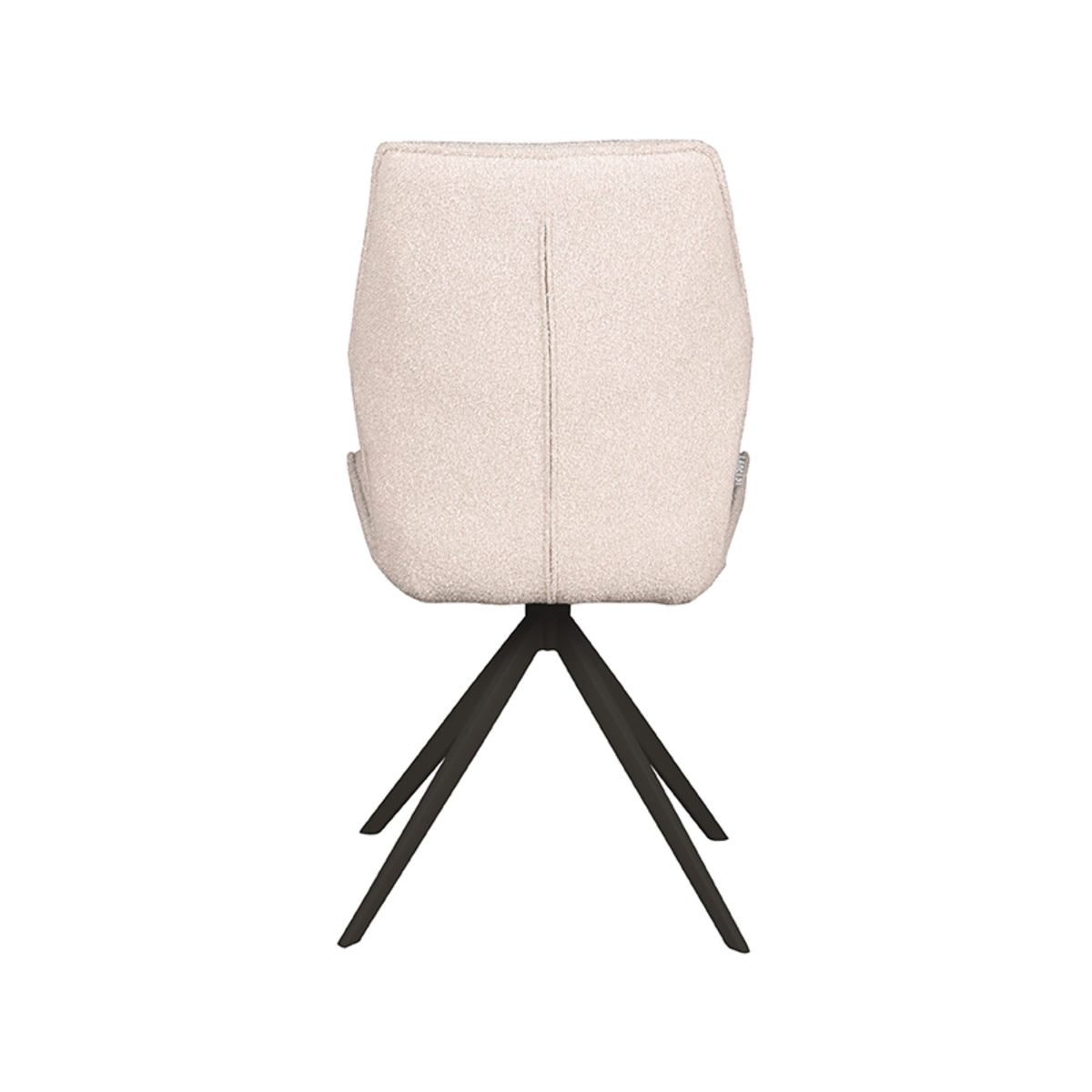 LABEL51 Eetkamerstoel Comfy - Naturel - Boucle - Zwart Onderstel van LABEL51 – Luxe comfort op maat van PureWonen. Vraag naar de beste prijs.