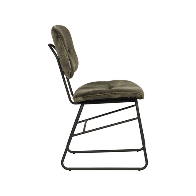 LABEL51 Eetkamerstoel Dez - Hunter - Velours van LABEL51 – Luxe comfort op maat van PureWonen. Vraag naar de beste prijs.