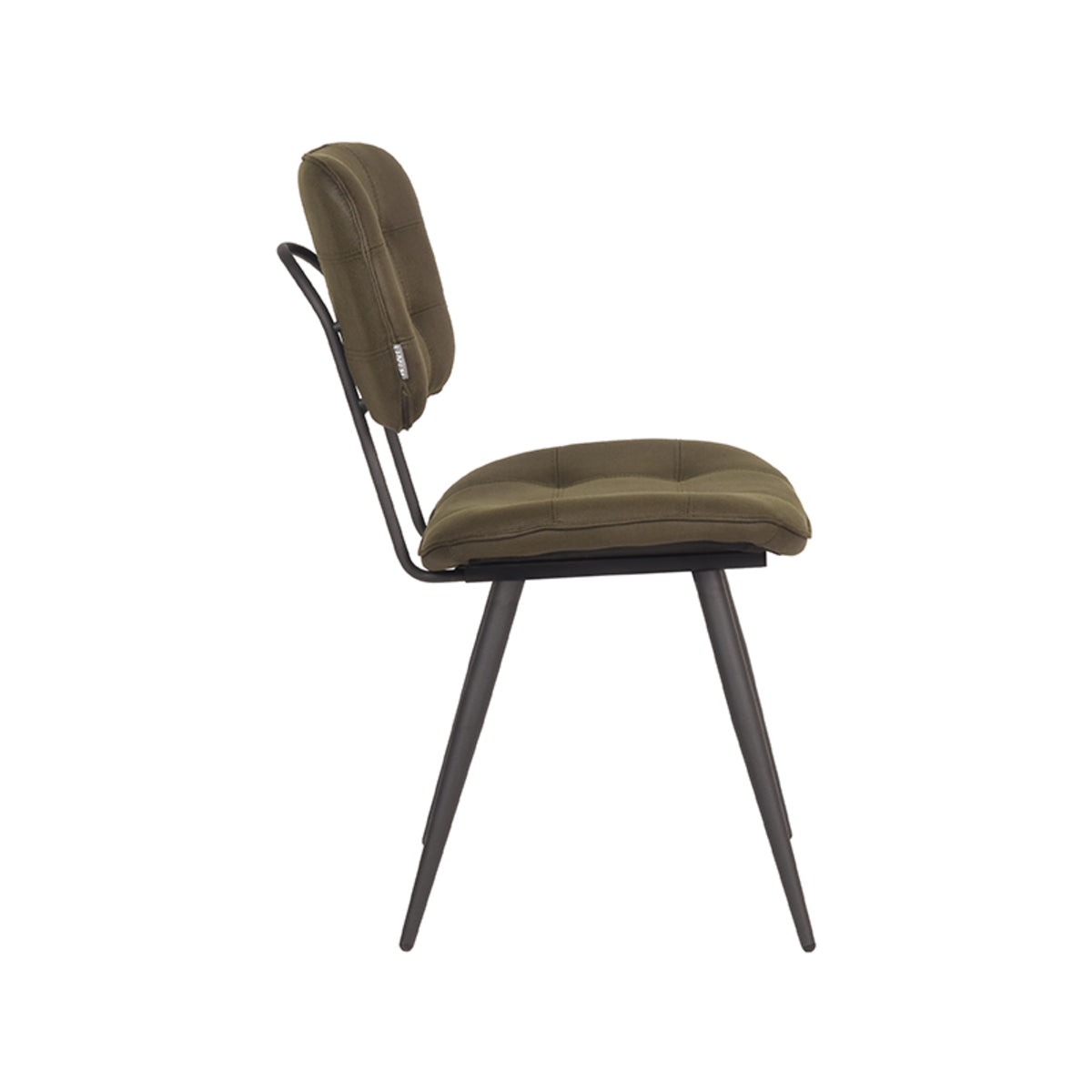 LABEL51 Eetkamerstoel Gus - Army green - Microfiber van LABEL51 – Luxe comfort op maat van PureWonen. Vraag naar de beste prijs.