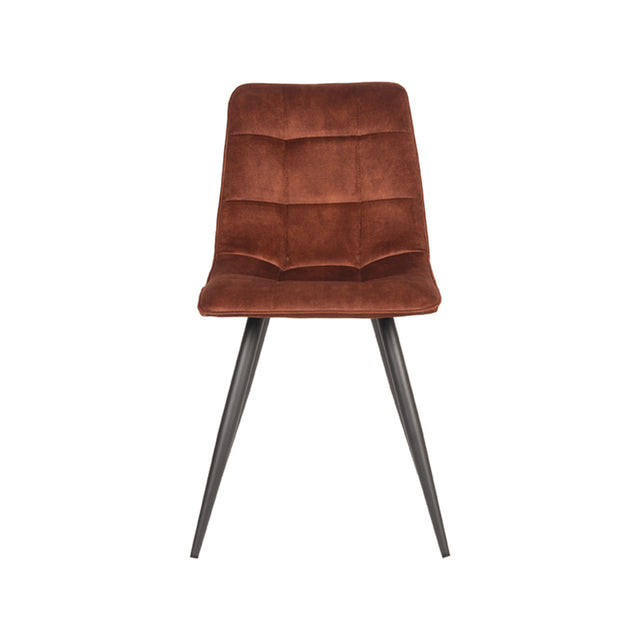 LABEL51 Eetkamerstoel Jelt - Rust - Velours van LABEL51 – Luxe comfort op maat van PureWonen. Vraag naar de beste prijs.