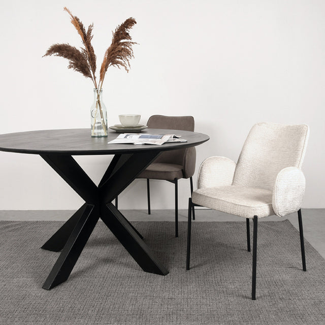 LABEL51 Eetkamerstoel Joni - Crème - Elegance van LABEL51 – Luxe comfort op maat van PureWonen. Vraag naar de beste prijs.