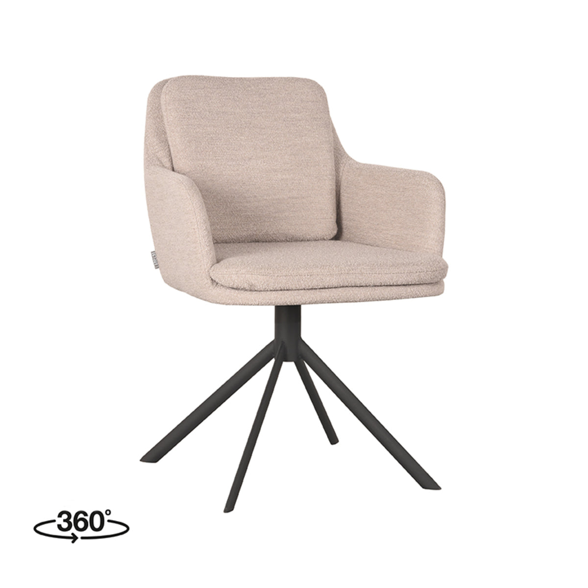 LABEL51 Eetkamerstoel Joy - Naturel - Boucle van LABEL51 - laagste prijs offerte van PureWonen