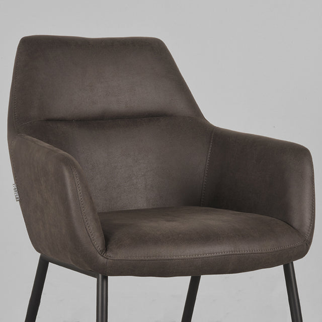 LABEL51 Eetkamerstoel Lenny - Antraciet - Microfiber van LABEL51 - laagste prijs offerte van PureWonen