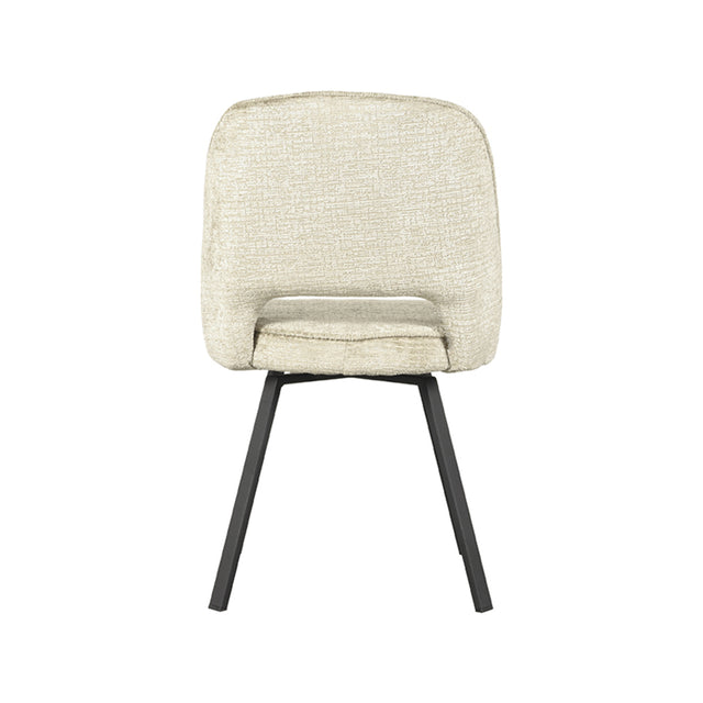 LABEL51 Eetkamerstoel Lewis - Beige - Fluweel van LABEL51 – Luxe comfort op maat van PureWonen. Vraag naar de beste prijs.