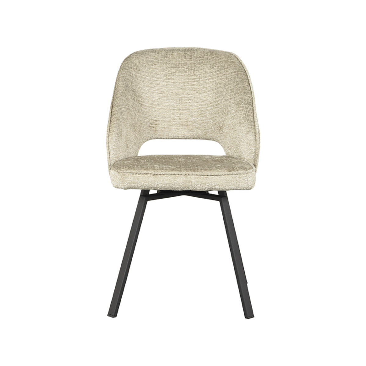 LABEL51 Eetkamerstoel Lewis - Beige - Fluweel van LABEL51 – Luxe comfort op maat van PureWonen. Vraag naar de beste prijs.