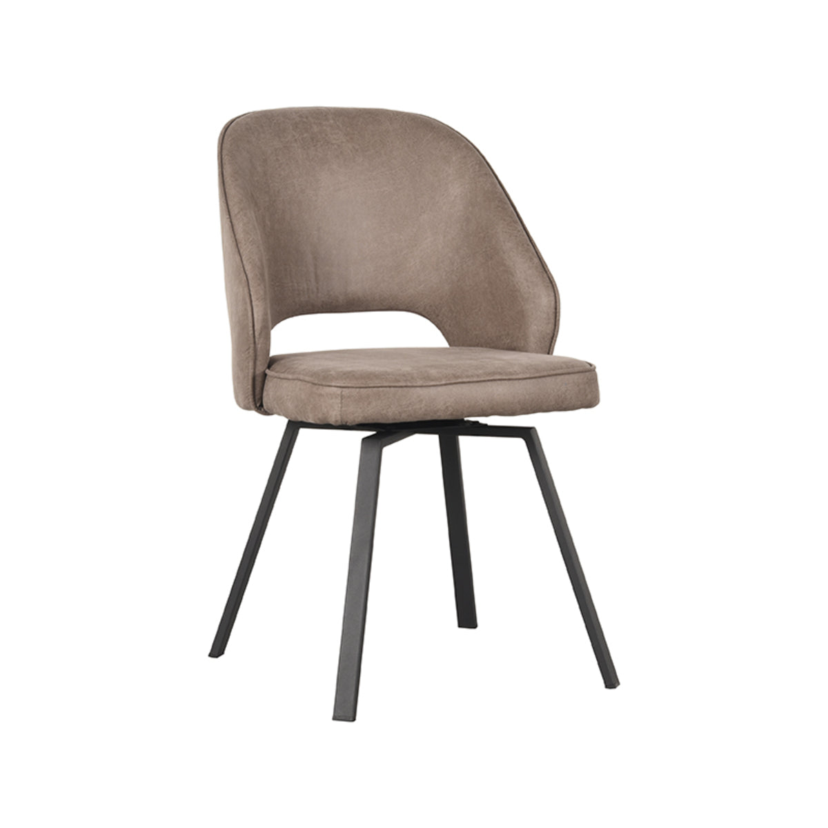 LABEL51 Eetkamerstoel Lewis - Taupe - Microfiber van LABEL51 - laagste prijs offerte van PureWonen