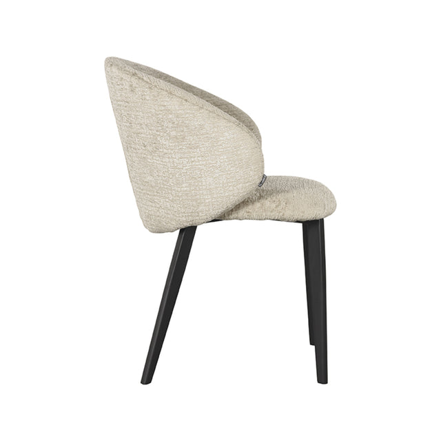 LABEL51 Eetkamerstoel Logan - Beige - Fluweel van LABEL51 - laagste prijs offerte van PureWonen
