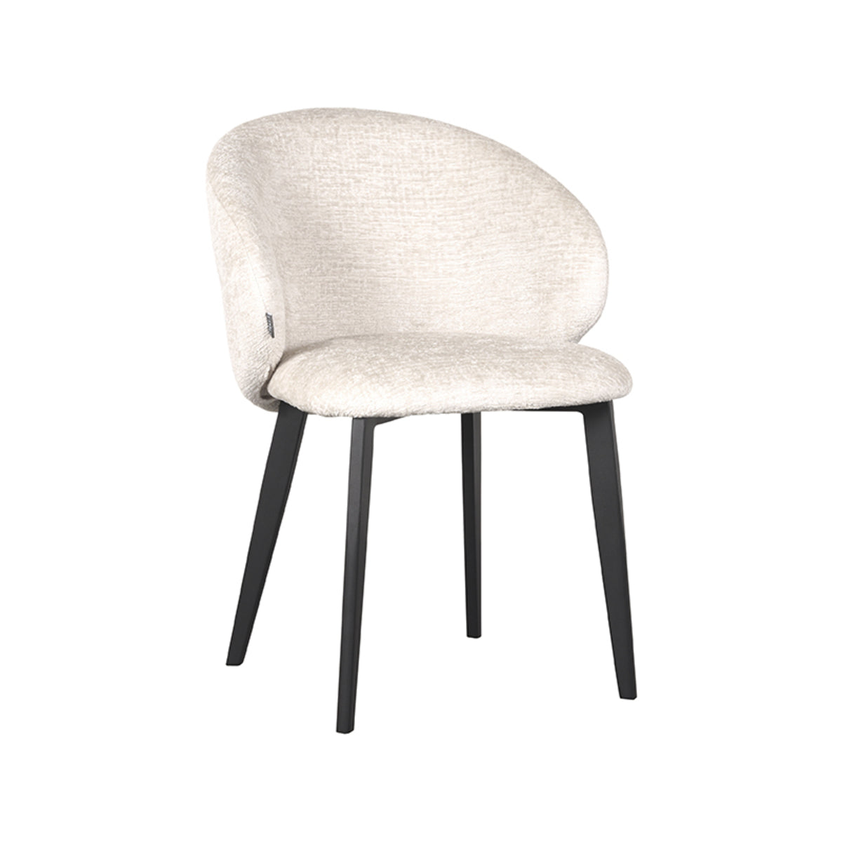 LABEL51 Eetkamerstoel Logan - Crème - Fluweel van LABEL51 – Luxe comfort op maat van PureWonen. Vraag naar de beste prijs.