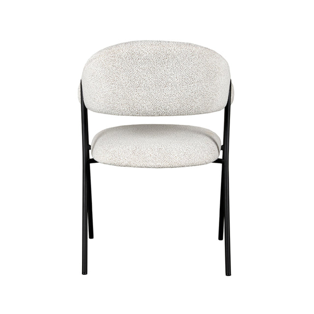 LABEL51 Eetkamerstoel Lowen - Wit - Boucle van LABEL51 – Luxe comfort op maat van PureWonen. Vraag naar de beste prijs.