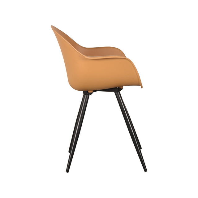 LABEL51 Eetkamerstoel Luca - Oker - Kunststof van LABEL51 – Luxe comfort op maat van PureWonen. Vraag naar de beste prijs.
