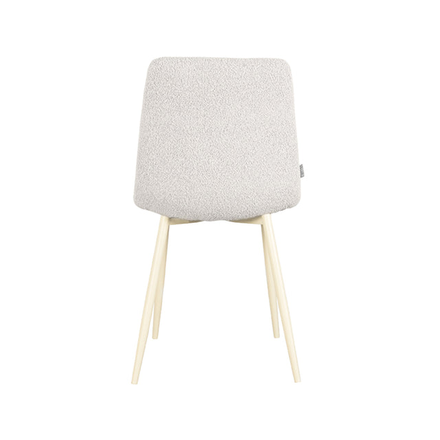 LABEL51 Eetkamerstoel Nino - Wit - Boucle van LABEL51 - laagste prijs offerte van PureWonen